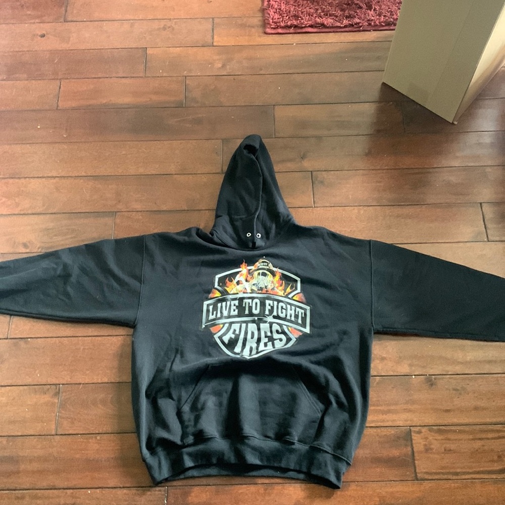 Live to Fight Fires Harley Davidson hoodie
